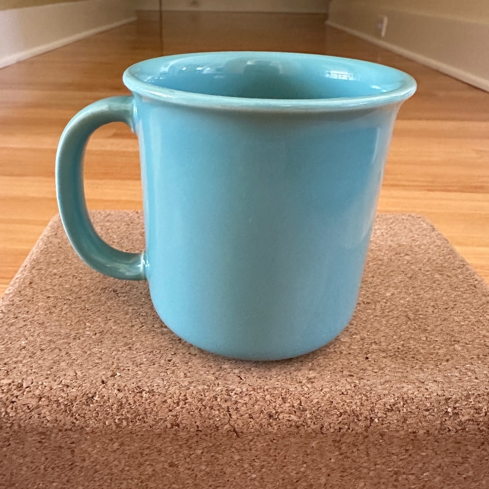 Crown Corning Turquoise Mug Made in Italy